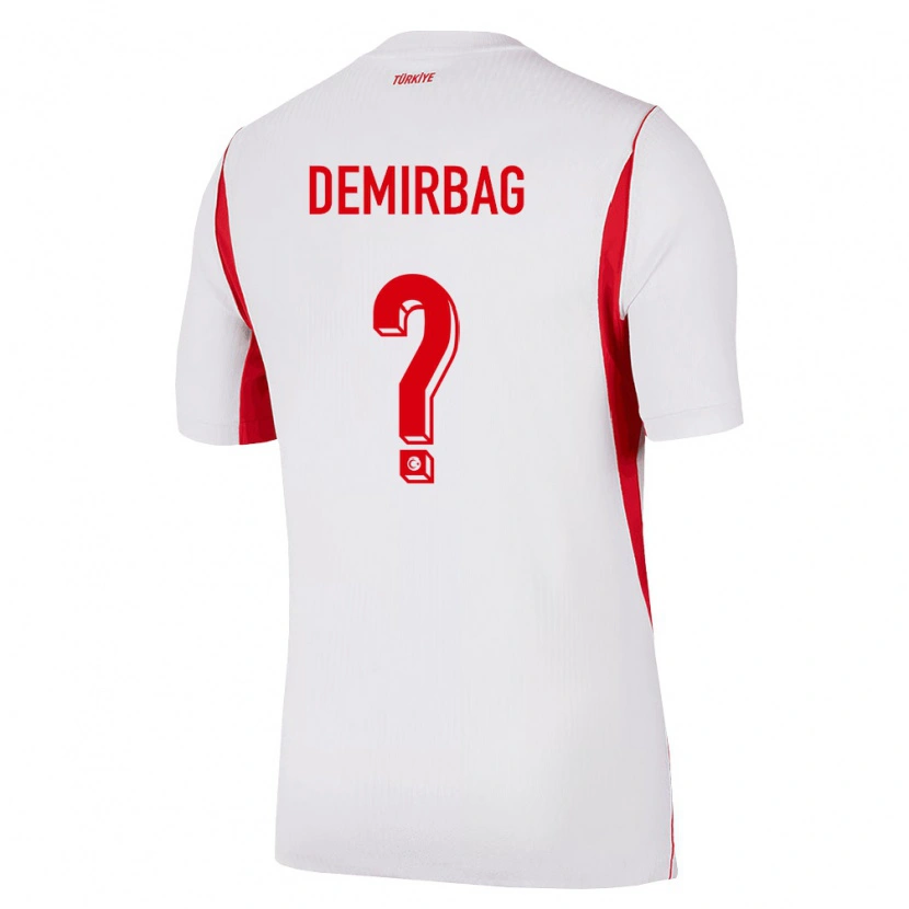 Danxen Women Turkey Ozan Demirbağ #0 White Red Burgundy Away Jersey 26-28 T-Shirt