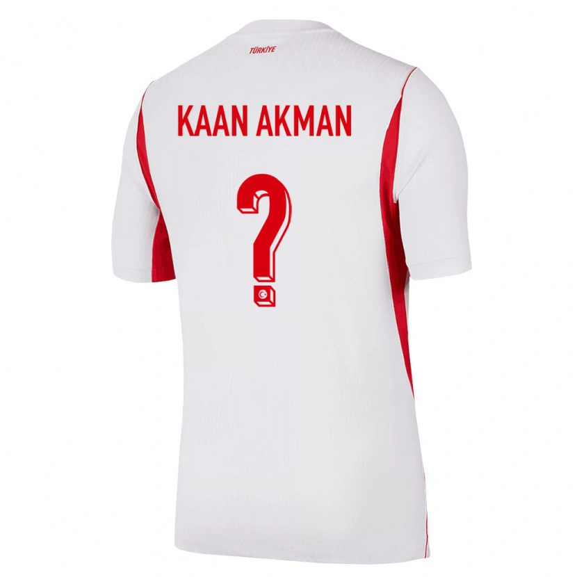 Danxen Women Turkey Ege Kaan Akman #0 White Red Burgundy Away Jersey 26-28 T-Shirt