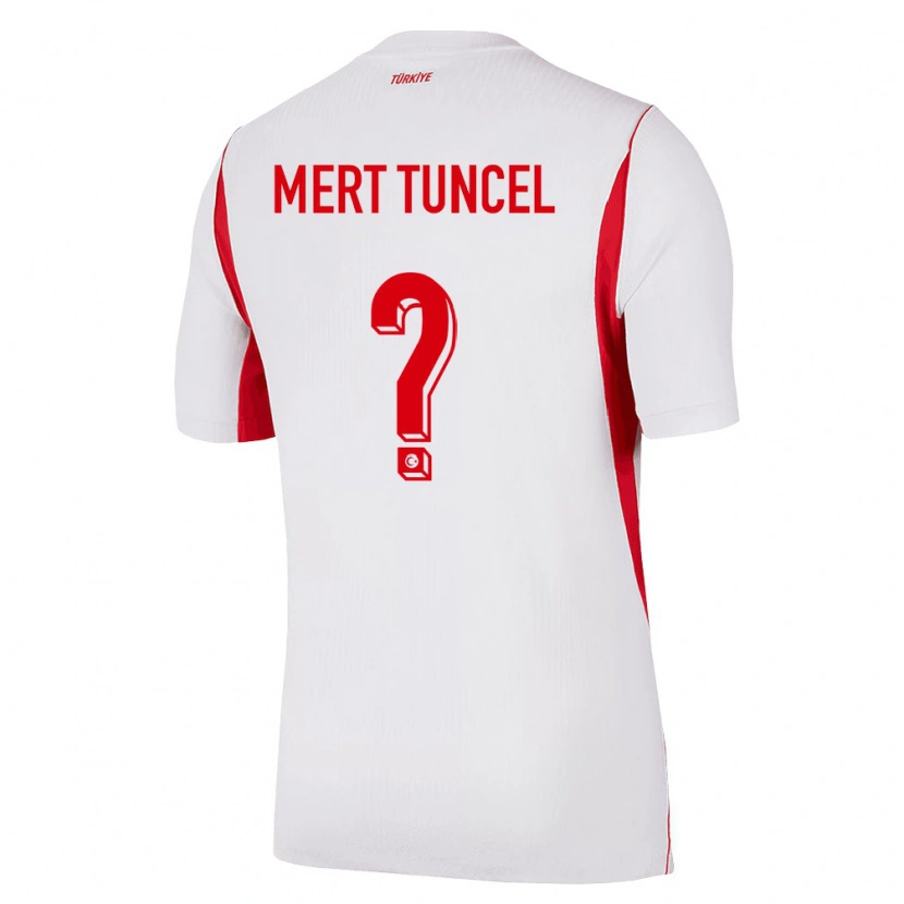 Danxen Women Turkey Hasan Mert Tuncel #0 White Red Burgundy Away Jersey 26-28 T-Shirt