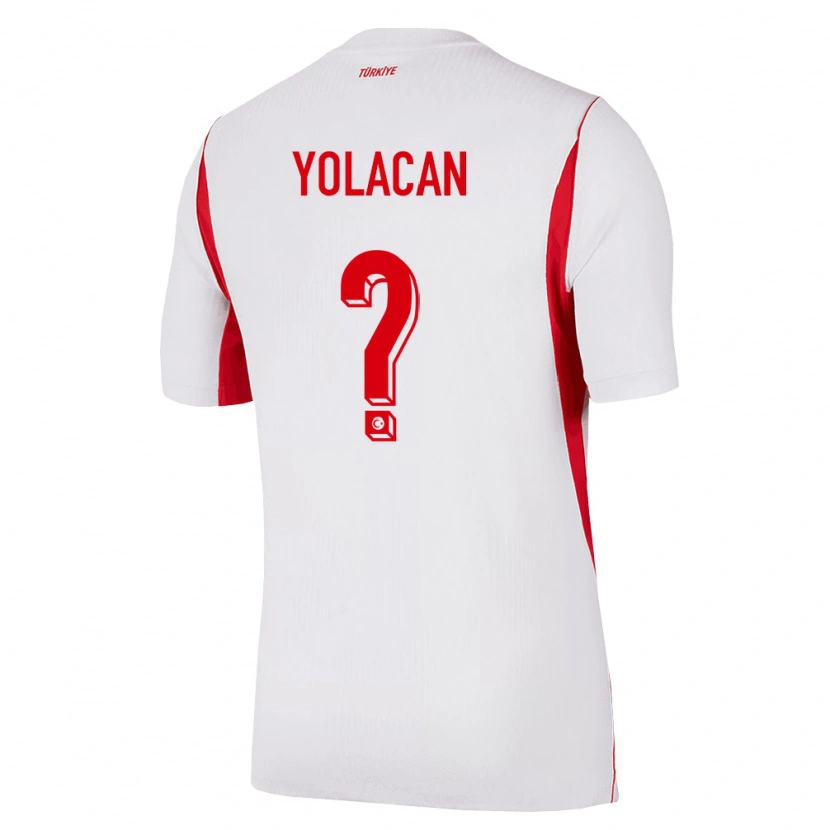 Danxen Women Turkey Baran Yolaçan #0 White Red Burgundy Away Jersey 26-28 T-Shirt