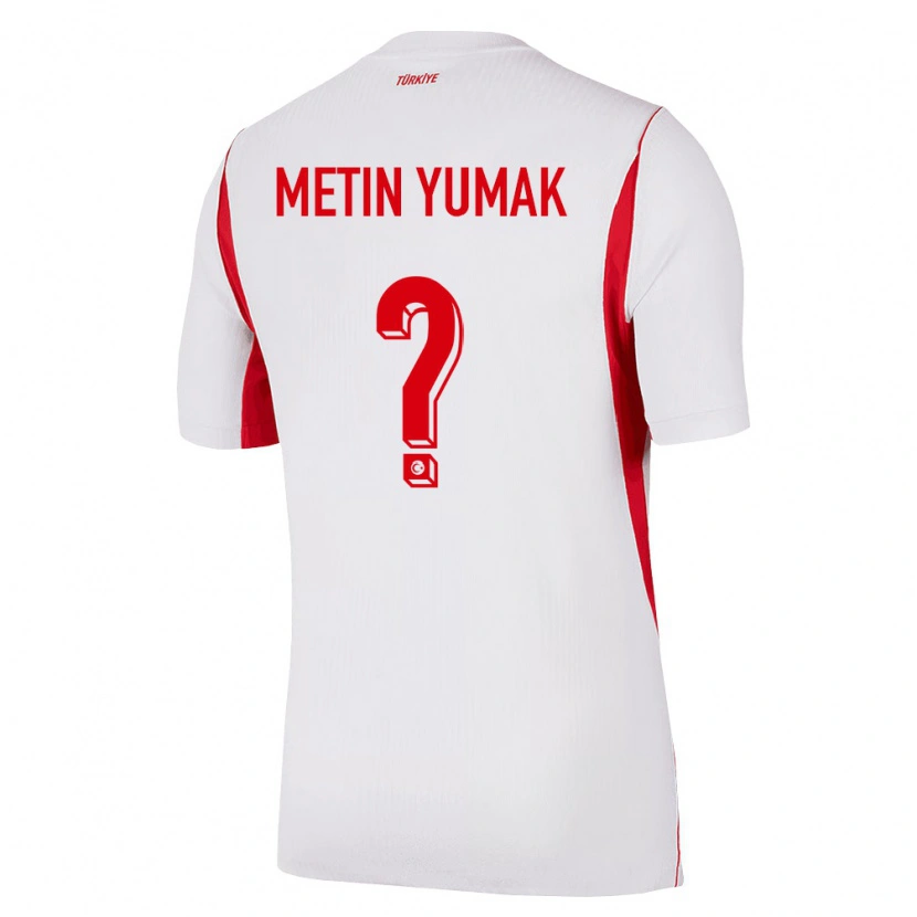 Danxen Women Turkey Yiğit Metin Yumak #0 White Red Burgundy Away Jersey 26-28 T-Shirt