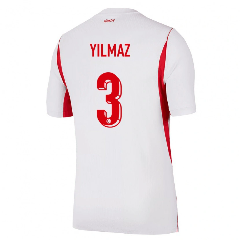 Danxen Women Turkey Berkay Yılmaz #3 White Red Burgundy Away Jersey 26-28 T-Shirt
