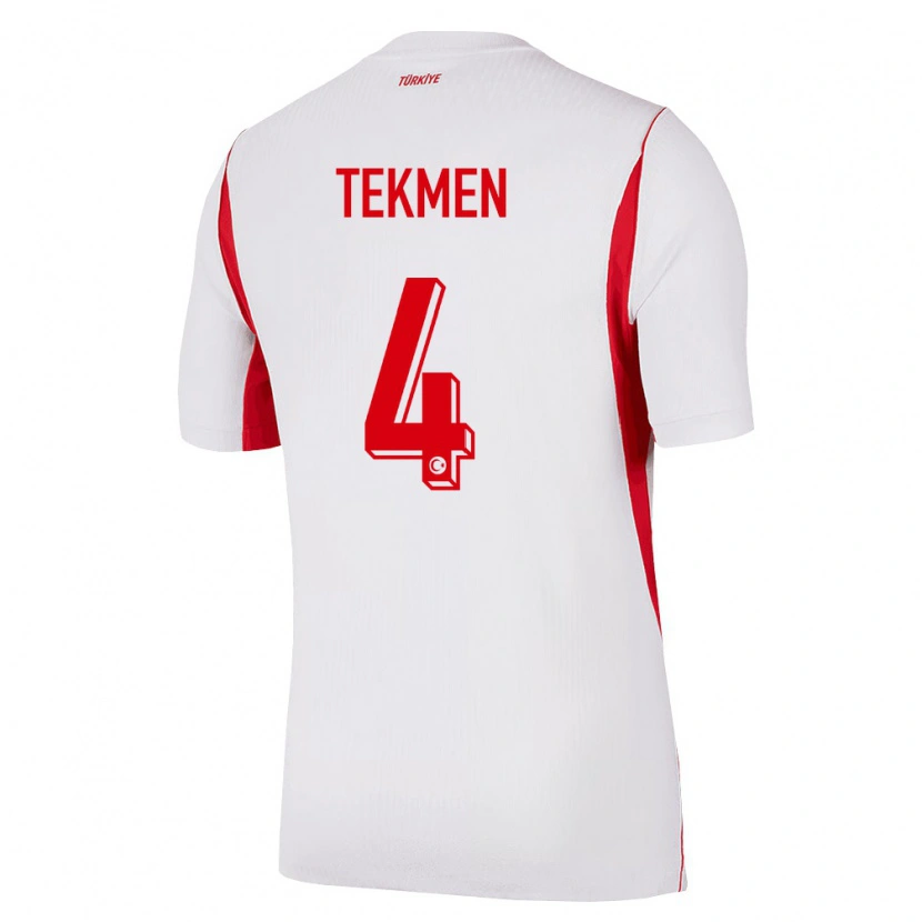 Danxen Women Turkey Ece Tekmen #4 White Red Burgundy Away Jersey 26-28 T-Shirt