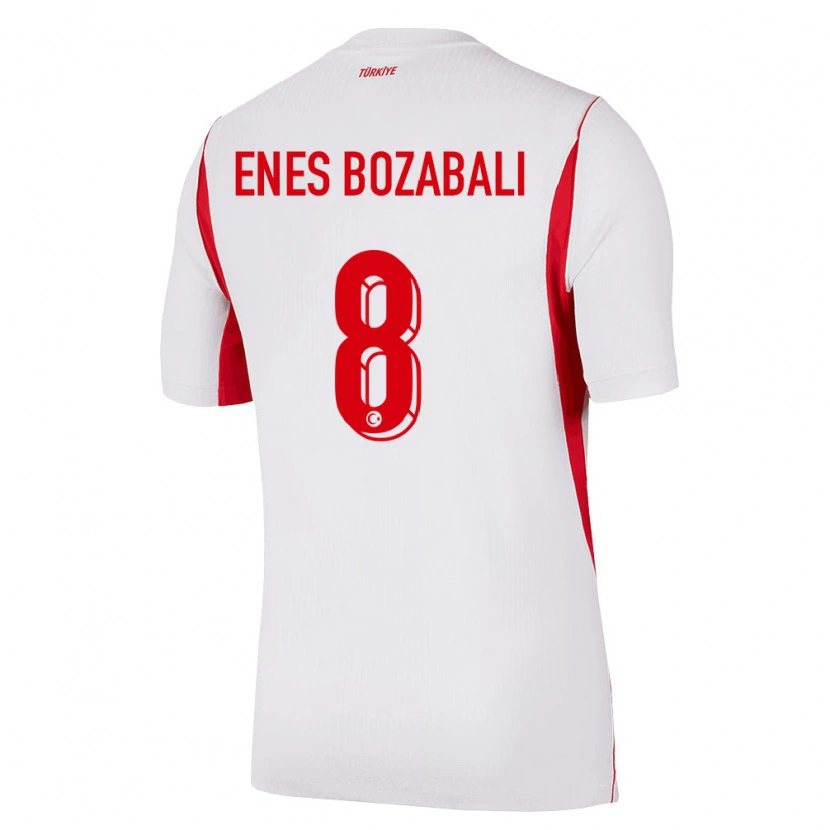 Danxen Women Turkey Mustafa Enes Bozabalı #8 White Red Burgundy Away Jersey 26-28 T-Shirt
