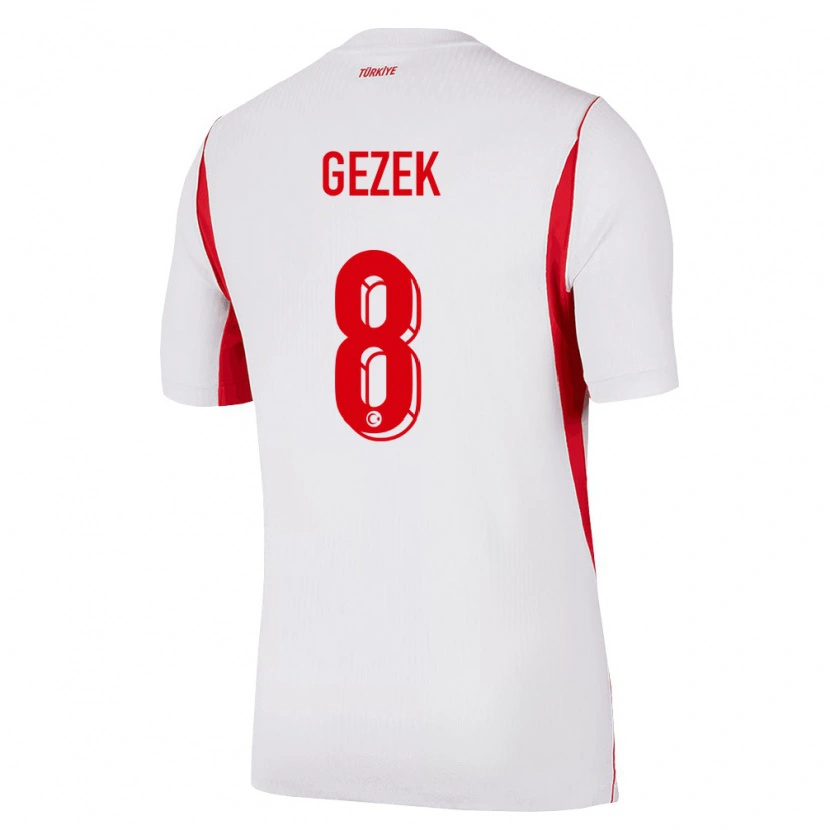 Danxen Women Turkey Baran Gezek #8 White Red Burgundy Away Jersey 26-28 T-Shirt