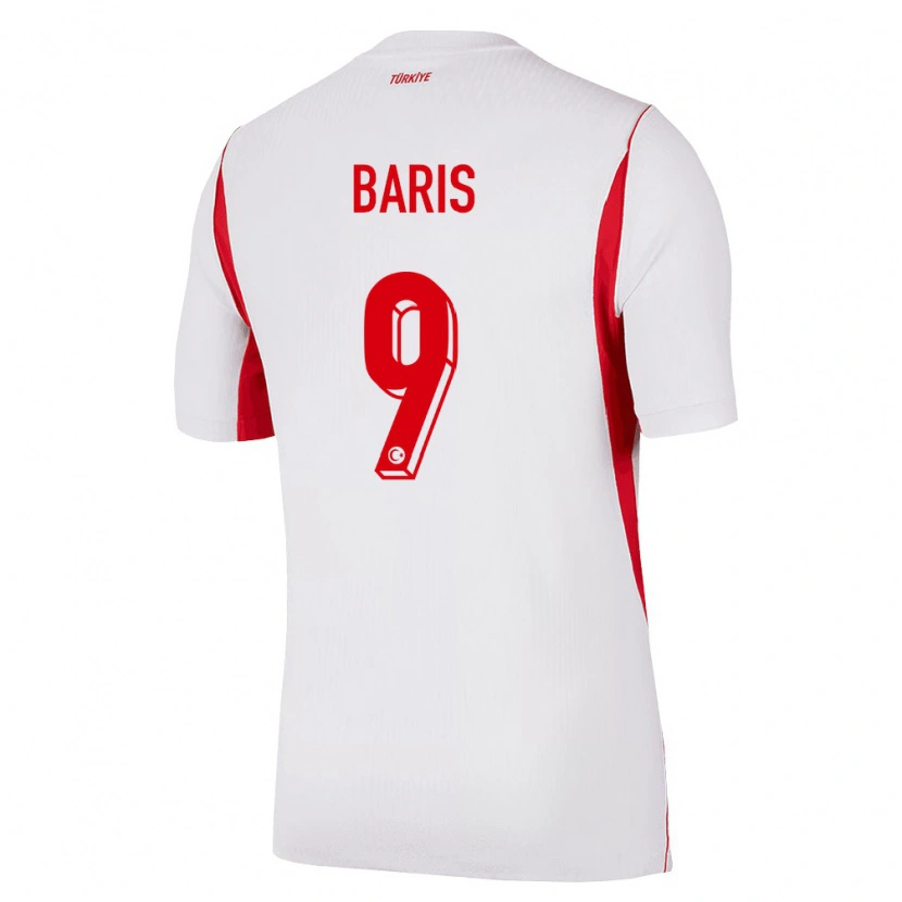 Danxen Women Turkey Barış Alper Yılmaz #9 White Red Burgundy Away Jersey 26-28 T-Shirt