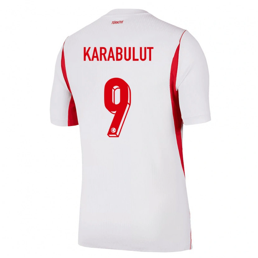 Danxen Women Turkey Arzu Karabulut #9 White Red Burgundy Away Jersey 26-28 T-Shirt
