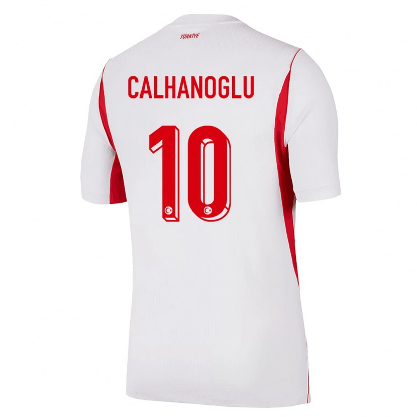 Danxen Women Turkey Hakan Çalhanoğlu #10 White Red Burgundy Away Jersey 26-28 T-Shirt