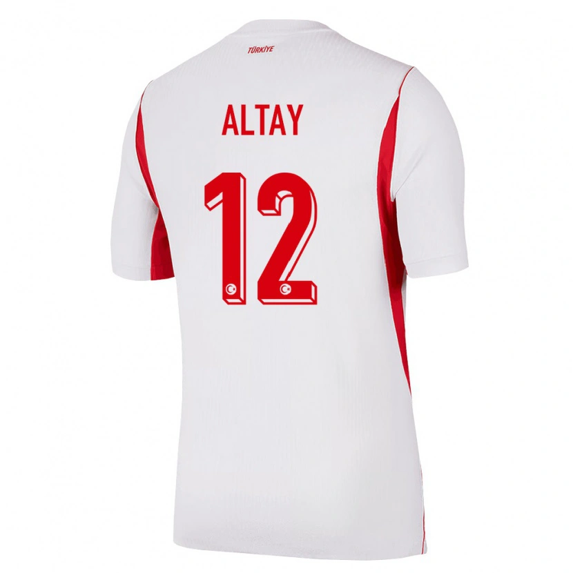 Danxen Women Turkey Altay Bayındır #12 White Red Burgundy Away Jersey 26-28 T-Shirt