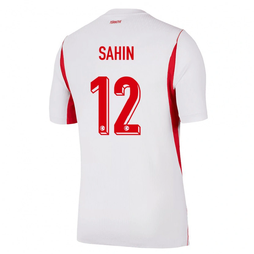 Danxen Women Turkey Fatma Şahin #12 White Red Burgundy Away Jersey 26-28 T-Shirt