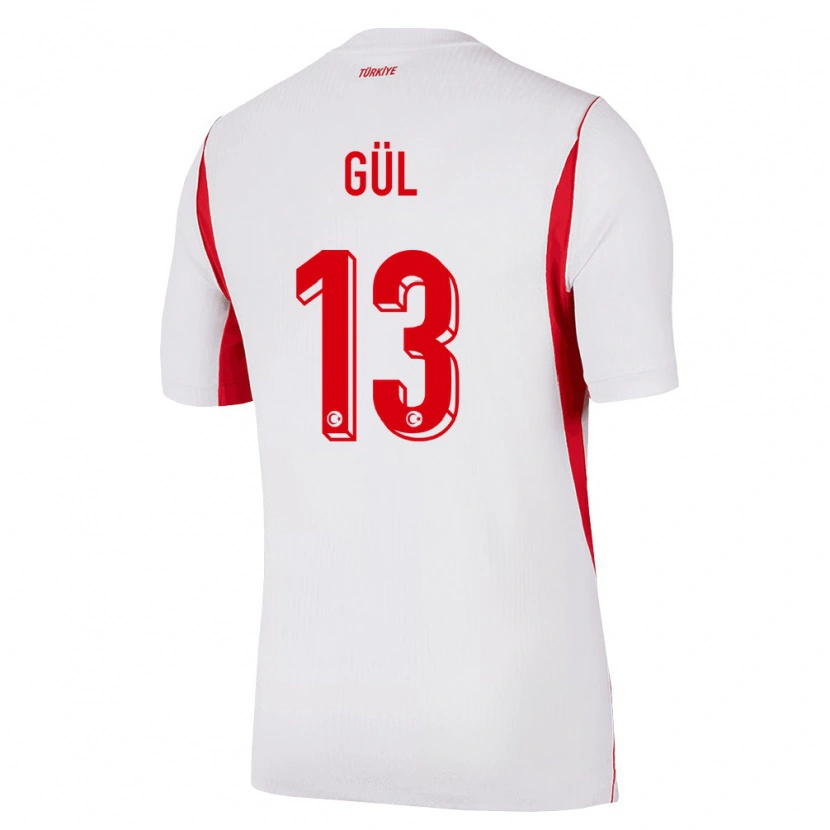 Danxen Women Turkey Deniz Gül #13 White Red Burgundy Away Jersey 26-28 T-Shirt