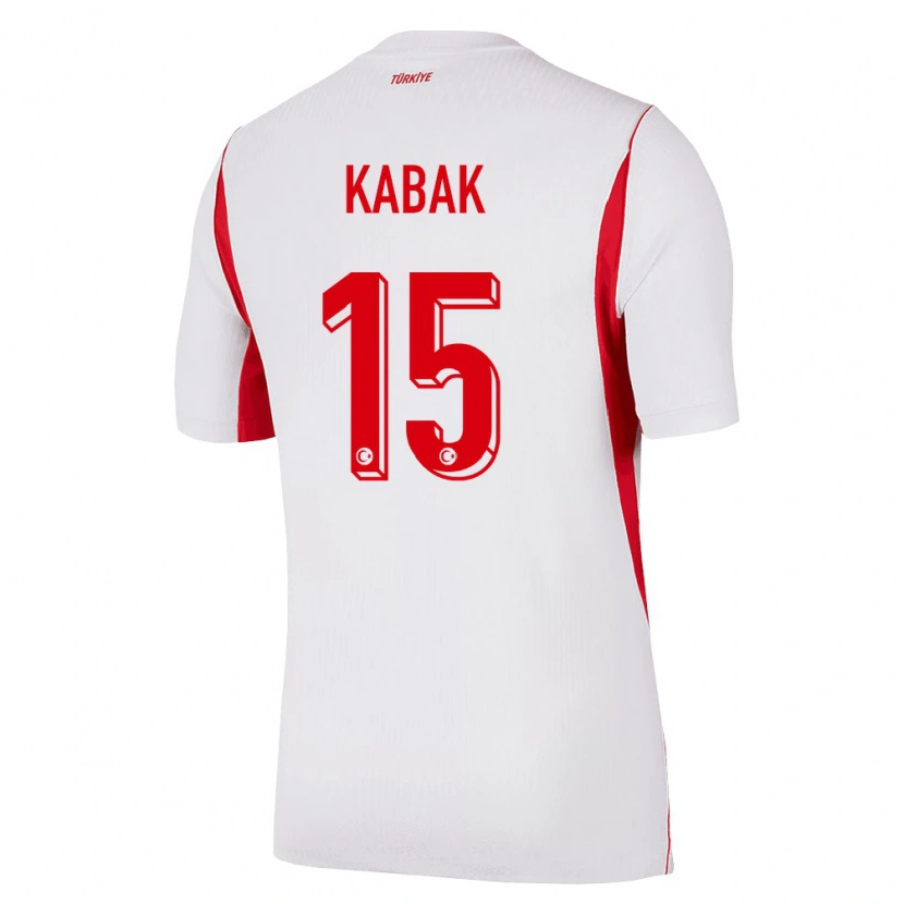Danxen Women Turkey Ozan Kabak #15 White Red Burgundy Away Jersey 26-28 T-Shirt