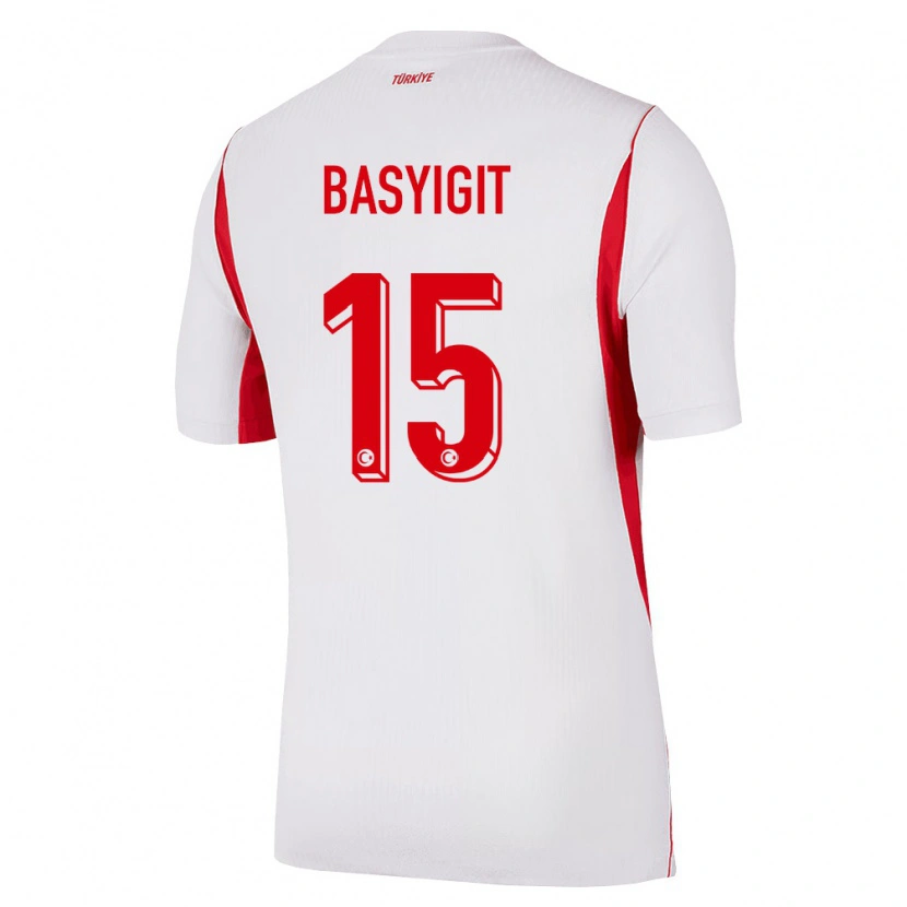 Danxen Women Turkey Emirhan Başyiğit #15 White Red Burgundy Away Jersey 26-28 T-Shirt