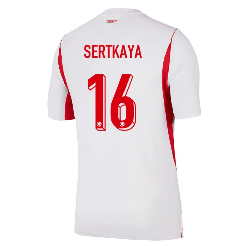 Danxen Women Turkey Yusuf Sertkaya #16 White Red Burgundy Away Jersey 26-28 T-Shirt