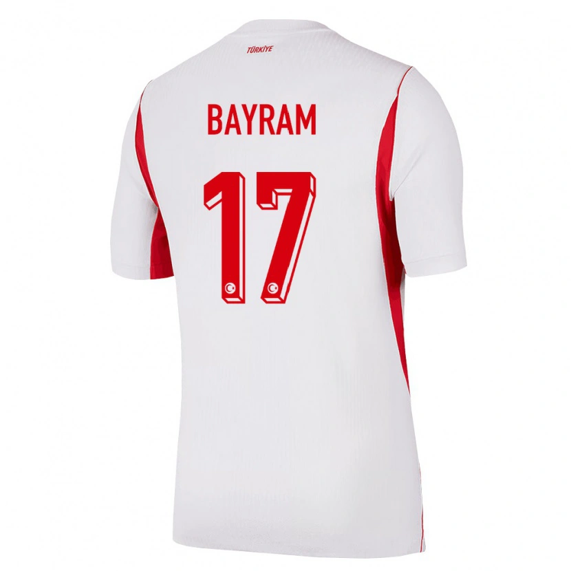 Danxen Women Turkey Abdurrahman Bayram #17 White Red Burgundy Away Jersey 26-28 T-Shirt