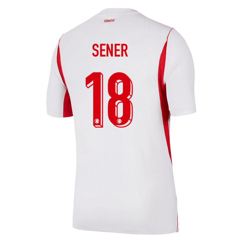 Danxen Women Turkey Haktan Şener #18 White Red Burgundy Away Jersey 26-28 T-Shirt