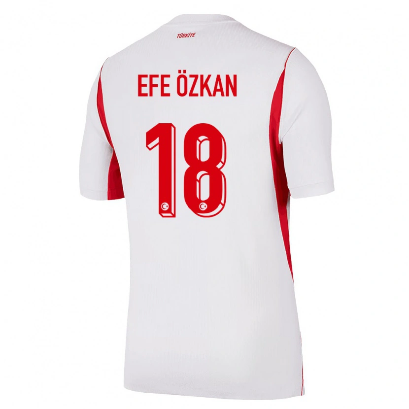 Danxen Women Turkey Utku Efe Özkan #18 White Red Burgundy Away Jersey 26-28 T-Shirt