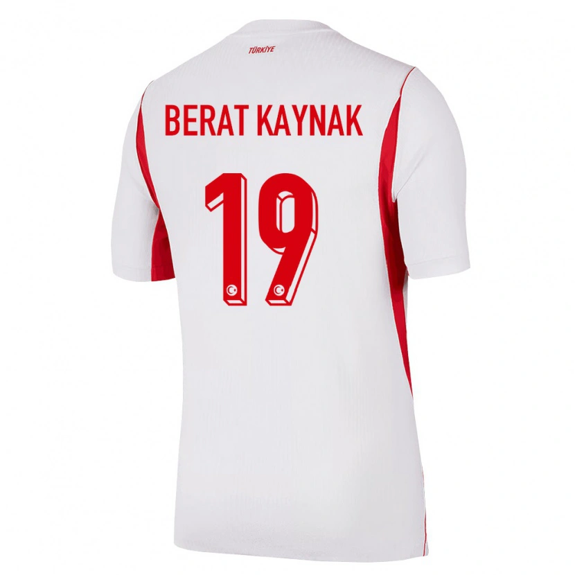 Danxen Women Turkey Ensar Berat Kaynak #19 White Red Burgundy Away Jersey 26-28 T-Shirt