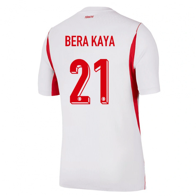 Danxen Women Turkey Furkan Bera Kaya #21 White Red Burgundy Away Jersey 26-28 T-Shirt