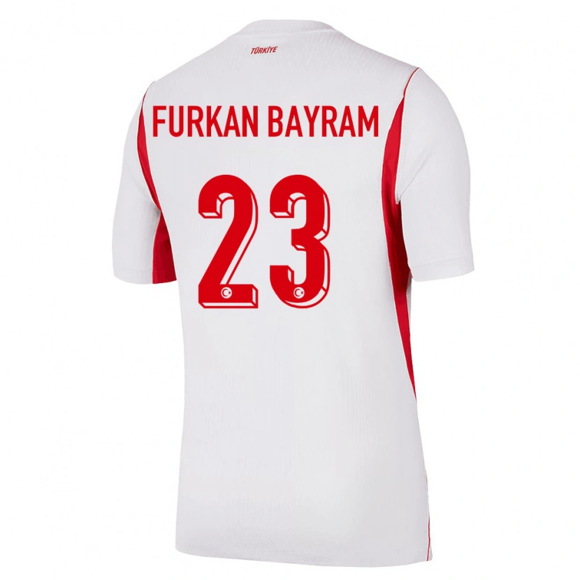 Danxen Women Turkey Mert Furkan Bayram #23 White Red Burgundy Away Jersey 26-28 T-Shirt