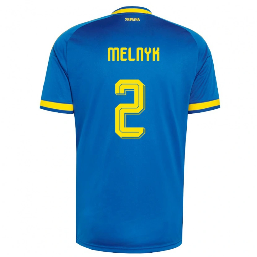 Danxen Women Ukraine Mykyta Melnyk #2 Blue Yellow Navy Away Jersey 26-28 T-Shirt