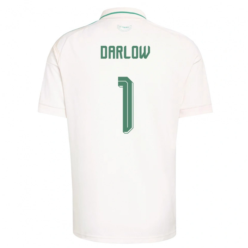Danxen Women Wales Karl Darlow #1 White Brown Green Away Jersey 26-28 T-Shirt