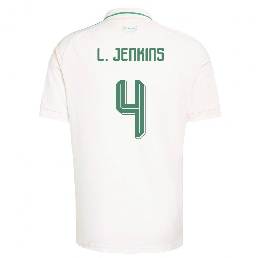Danxen Women Wales Lee Jenkins #4 White Brown Green Away Jersey 26-28 T-Shirt