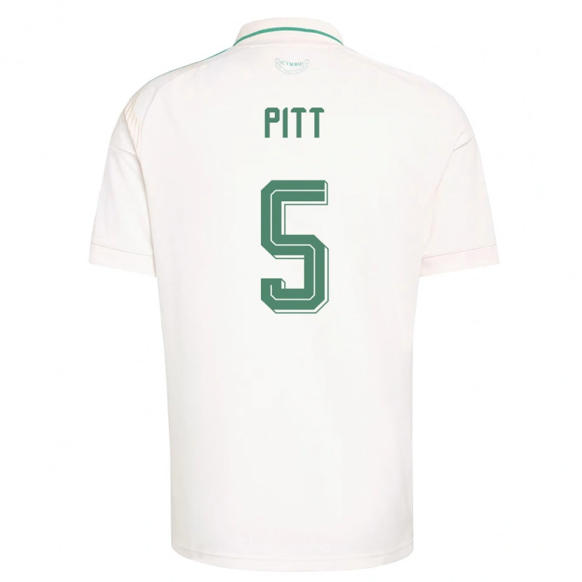 Danxen Women Wales Theo Pitt #5 White Brown Green Away Jersey 26-28 T-Shirt