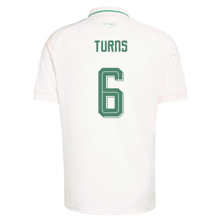 Danxen Women Wales Ed Turns #6 White Brown Green Away Jersey 26-28 T-Shirt
