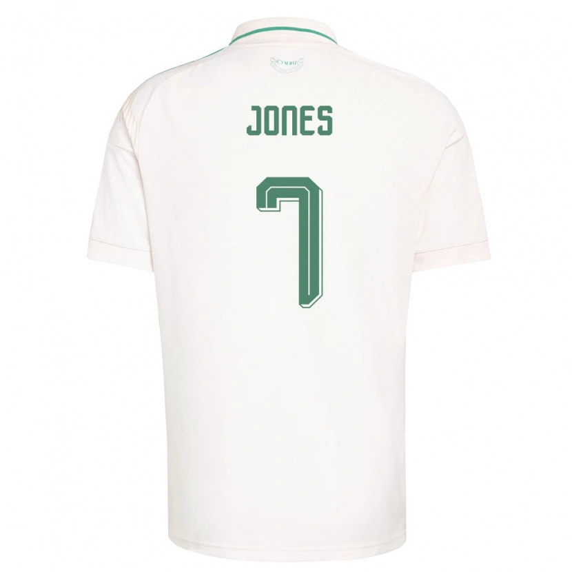 Danxen Women Wales Emma Jones #7 White Brown Green Away Jersey 26-28 T-Shirt