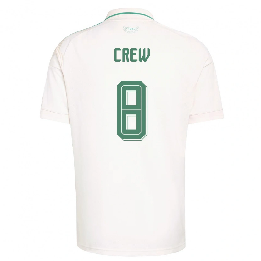Danxen Women Wales Charlie Crew #8 White Brown Green Away Jersey 26-28 T-Shirt
