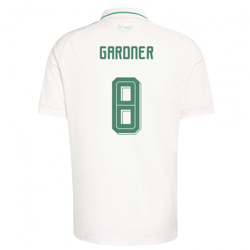 Danxen Women Wales Luis Gardner #8 White Brown Green Away Jersey 26-28 T-Shirt