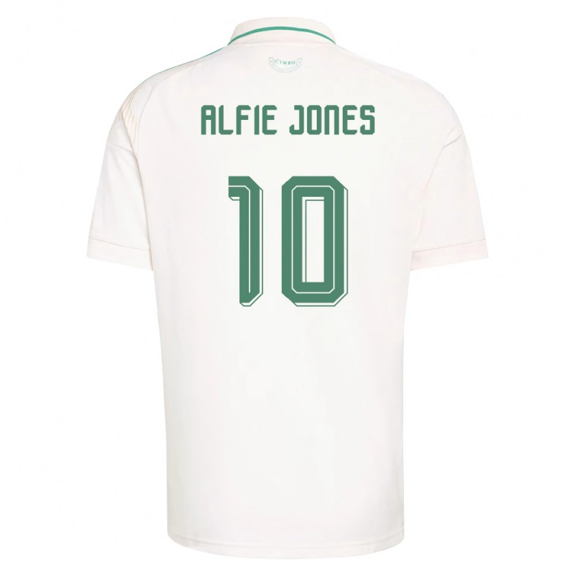 Danxen Women Wales Alfie Jones #10 White Brown Green Away Jersey 26-28 T-Shirt