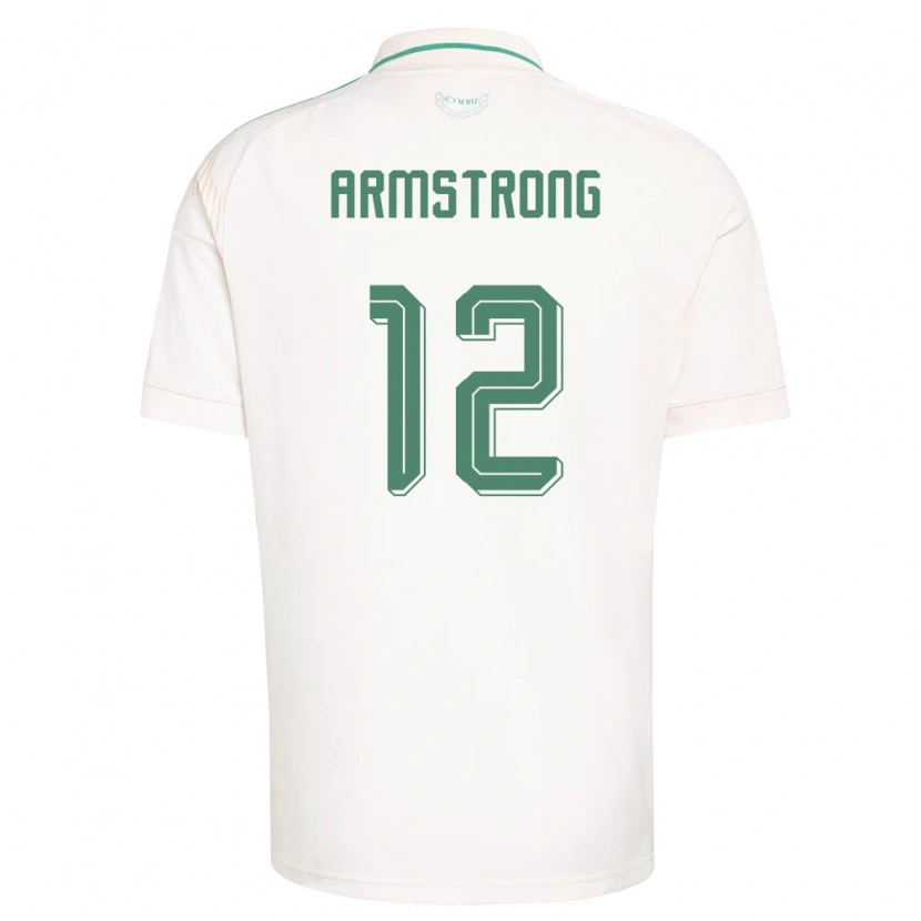 Danxen Women Wales Luke Armstrong #12 White Brown Green Away Jersey 26-28 T-Shirt