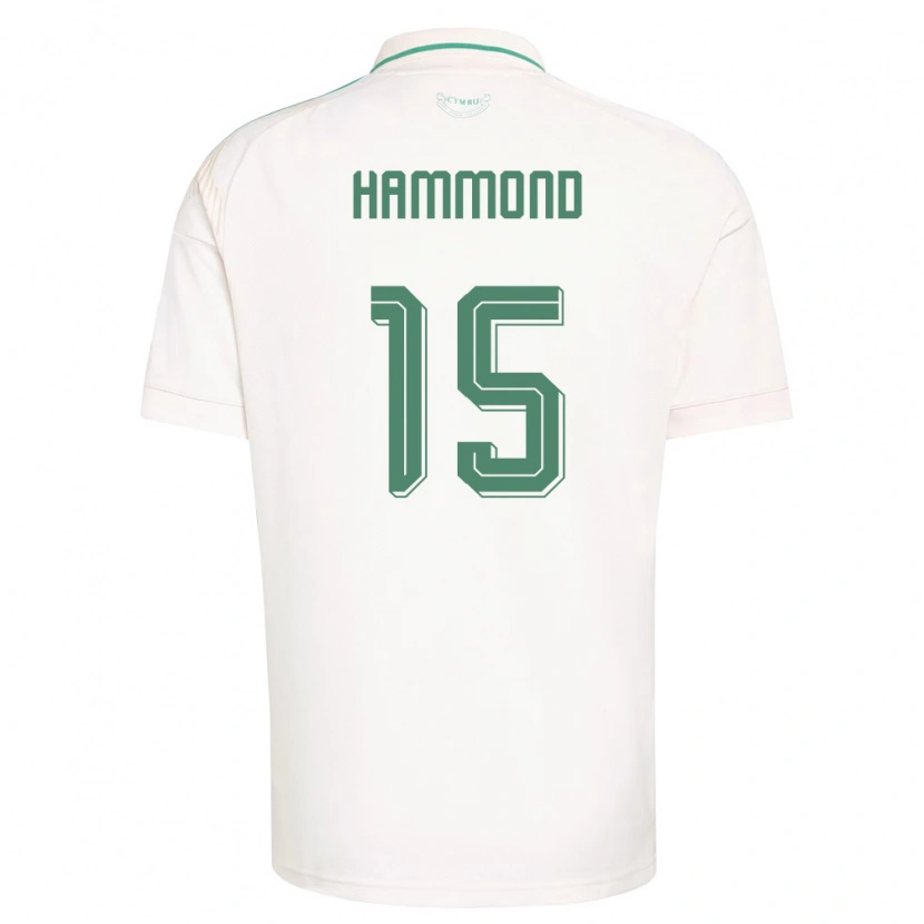 Danxen Women Wales Ben Hammond #15 White Brown Green Away Jersey 26-28 T-Shirt