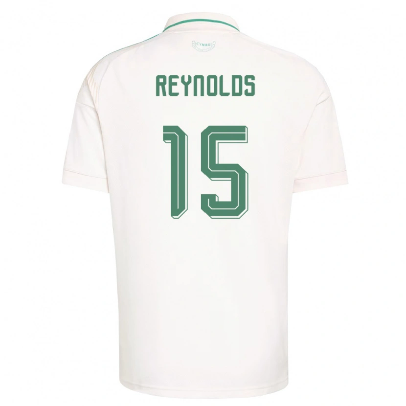 Danxen Women Wales Oliver Reynolds #15 White Brown Green Away Jersey 26-28 T-Shirt
