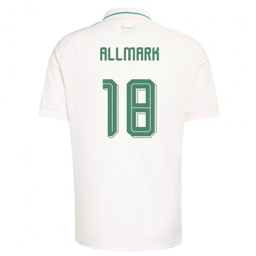 Danxen Women Wales Hayden Allmark #18 White Brown Green Away Jersey 26-28 T-Shirt