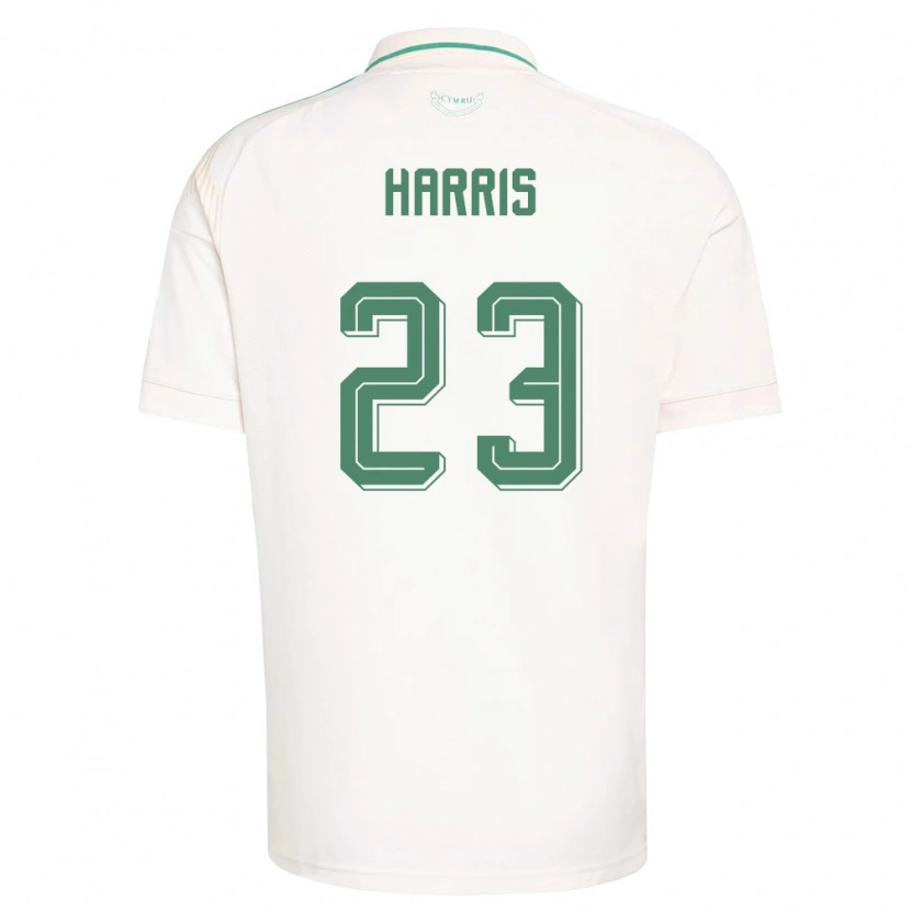 Danxen Women Wales Archie Harris #23 White Brown Green Away Jersey 26-28 T-Shirt