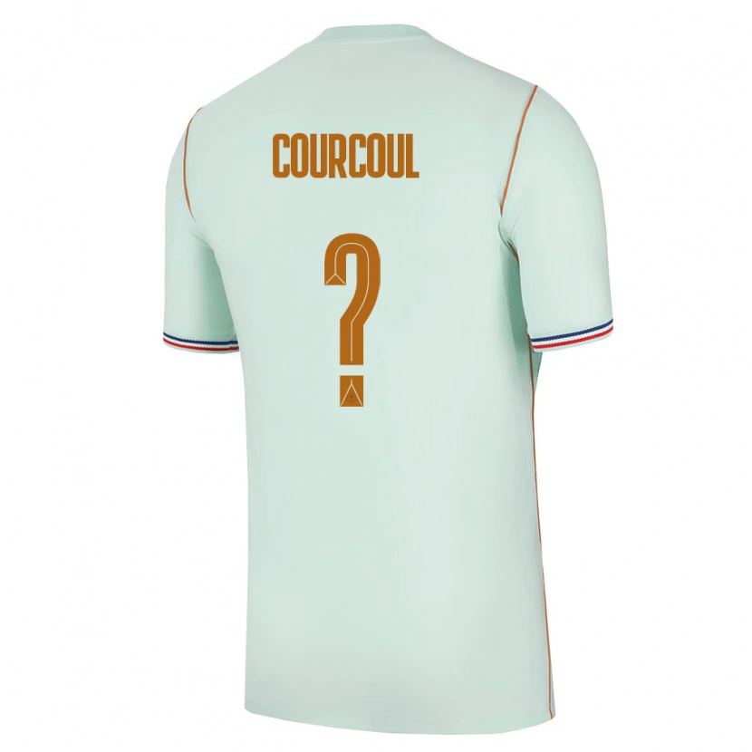Danxen Women France Marius Courcoul #0 Green Gold Away Jersey 26-28 T-Shirt
