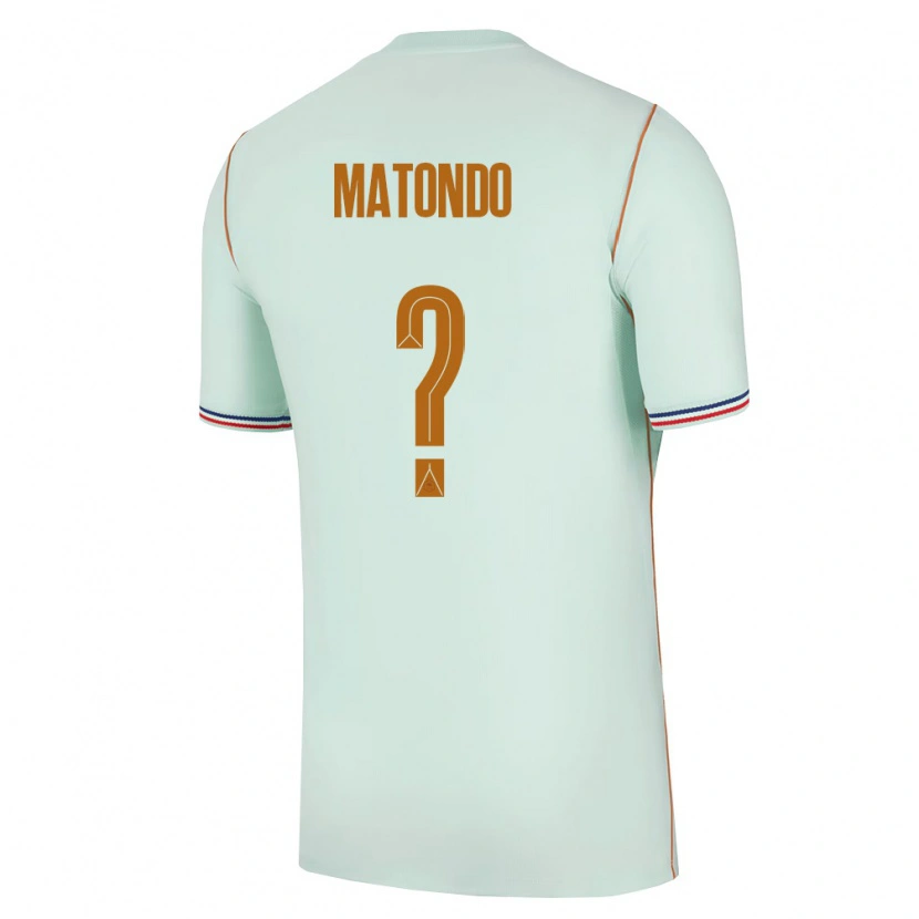 Danxen Women France Rudy Matondo #0 Green Gold Away Jersey 26-28 T-Shirt