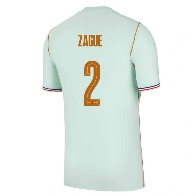 Danxen Women France Yoram Zague #2 Green Gold Away Jersey 26-28 T-Shirt