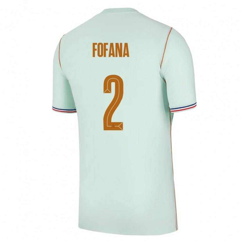 Danxen Women France Wesley Fofana #2 Green Gold Away Jersey 26-28 T-Shirt