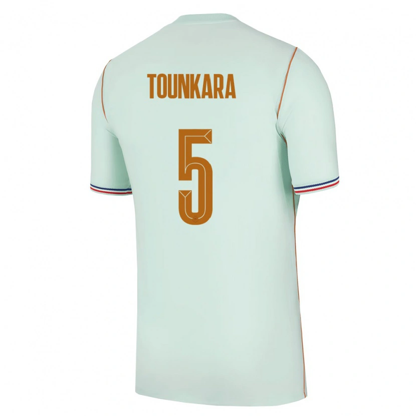 Danxen Women France Aissatou Tounkara #5 Green Gold Away Jersey 26-28 T-Shirt