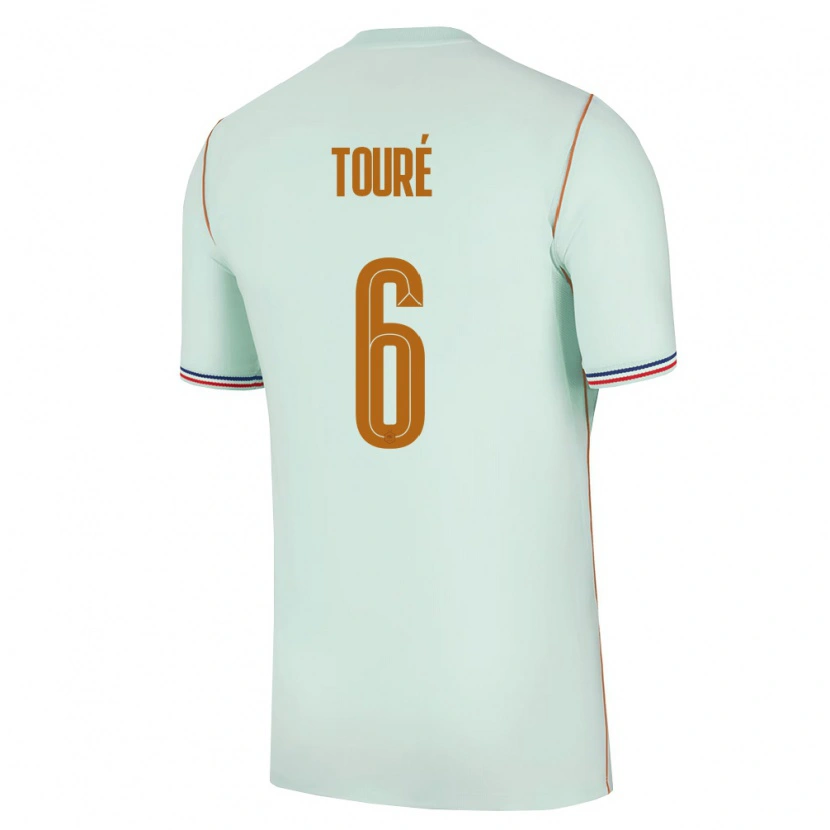 Danxen Women France Ilane Touré #6 Green Gold Away Jersey 26-28 T-Shirt