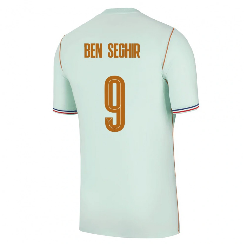 Danxen Women France Salim Ben Seghir #9 Green Gold Away Jersey 26-28 T-Shirt