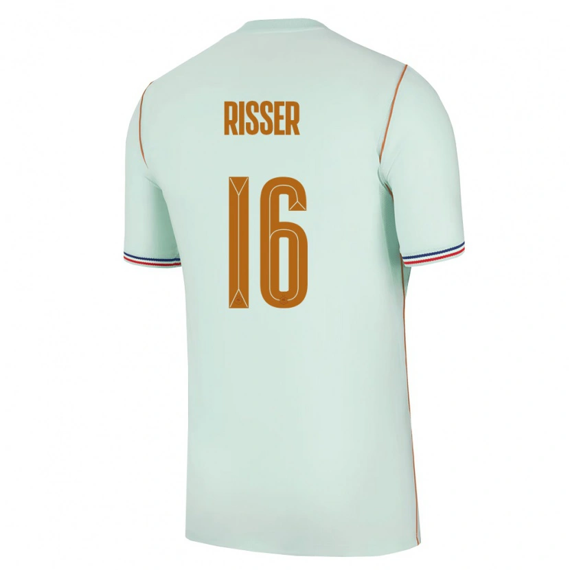 Danxen Women France Robin Risser #16 Green Gold Away Jersey 26-28 T-Shirt