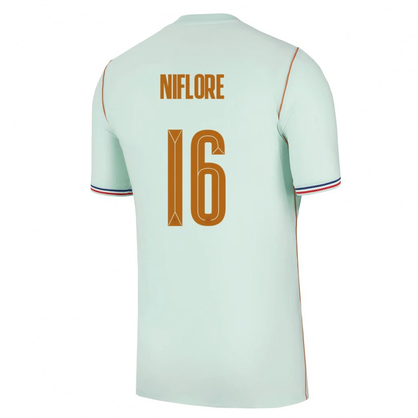 Danxen Women France Mathys Niflore #16 Green Gold Away Jersey 26-28 T-Shirt