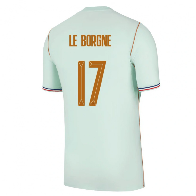 Danxen Women France Andréa Le Borgne #17 Green Gold Away Jersey 26-28 T-Shirt