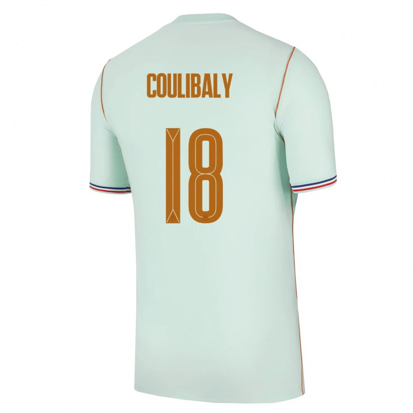 Danxen Women France Mamadou Coulibaly #18 Green Gold Away Jersey 26-28 T-Shirt