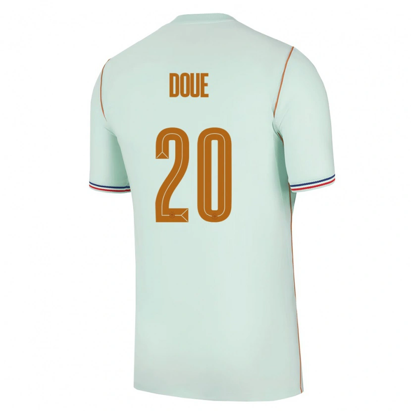 Danxen Women France Désiré Doué #20 Green Gold Away Jersey 26-28 T-Shirt